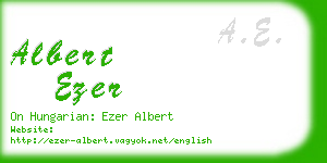 albert ezer business card